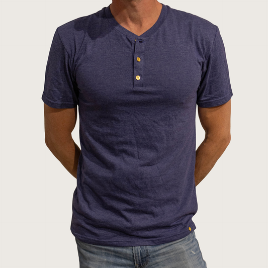 Boston Button Factory Short Sleeve Men’s Henley - Assembled in the USA