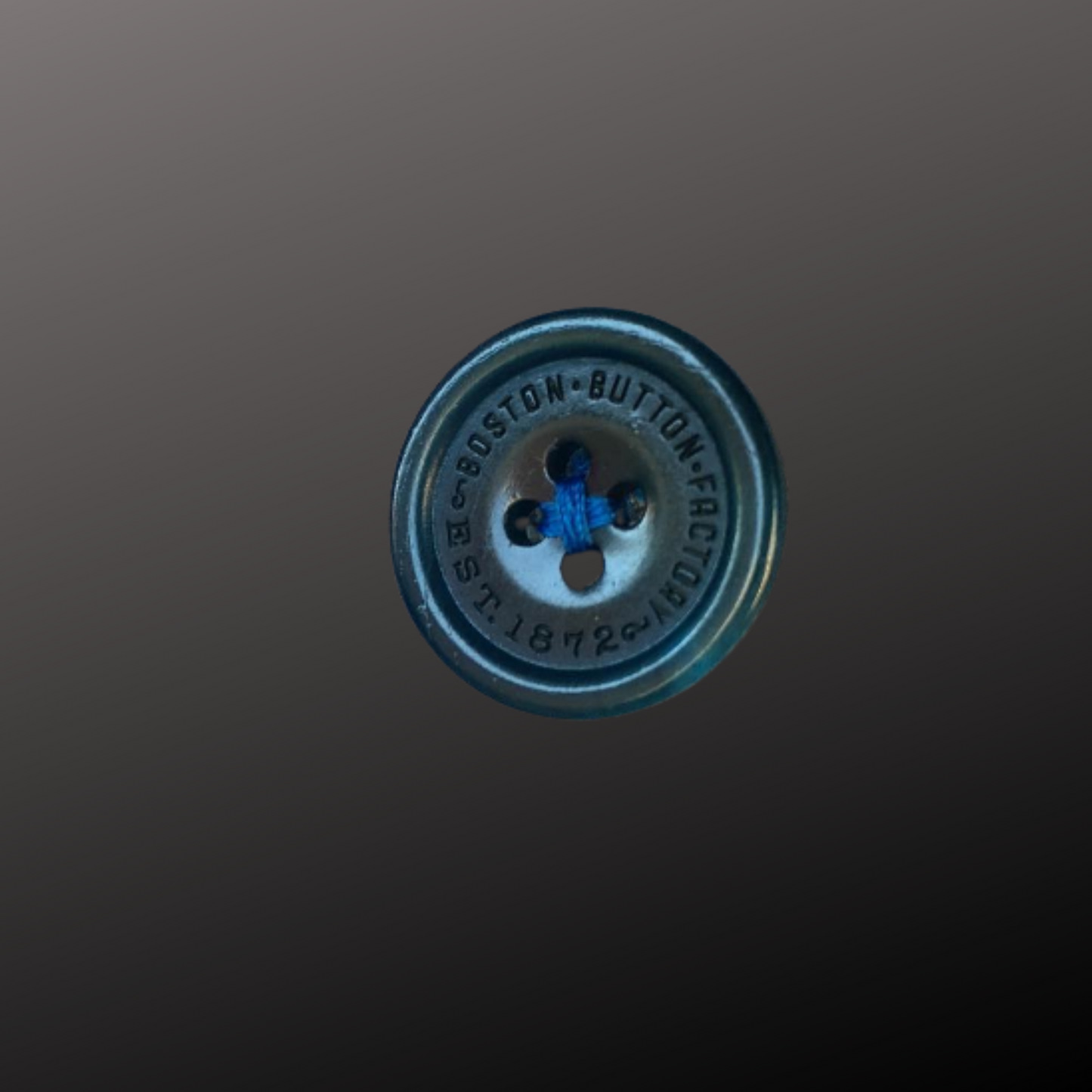 Blue Buttons for clothing by the Boston Button Factory – art inspired, style defining horn clothing buttons