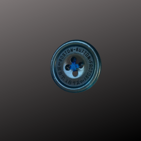 Blue Buttons for clothing by the Boston Button Factory – art inspired, style defining horn clothing buttons