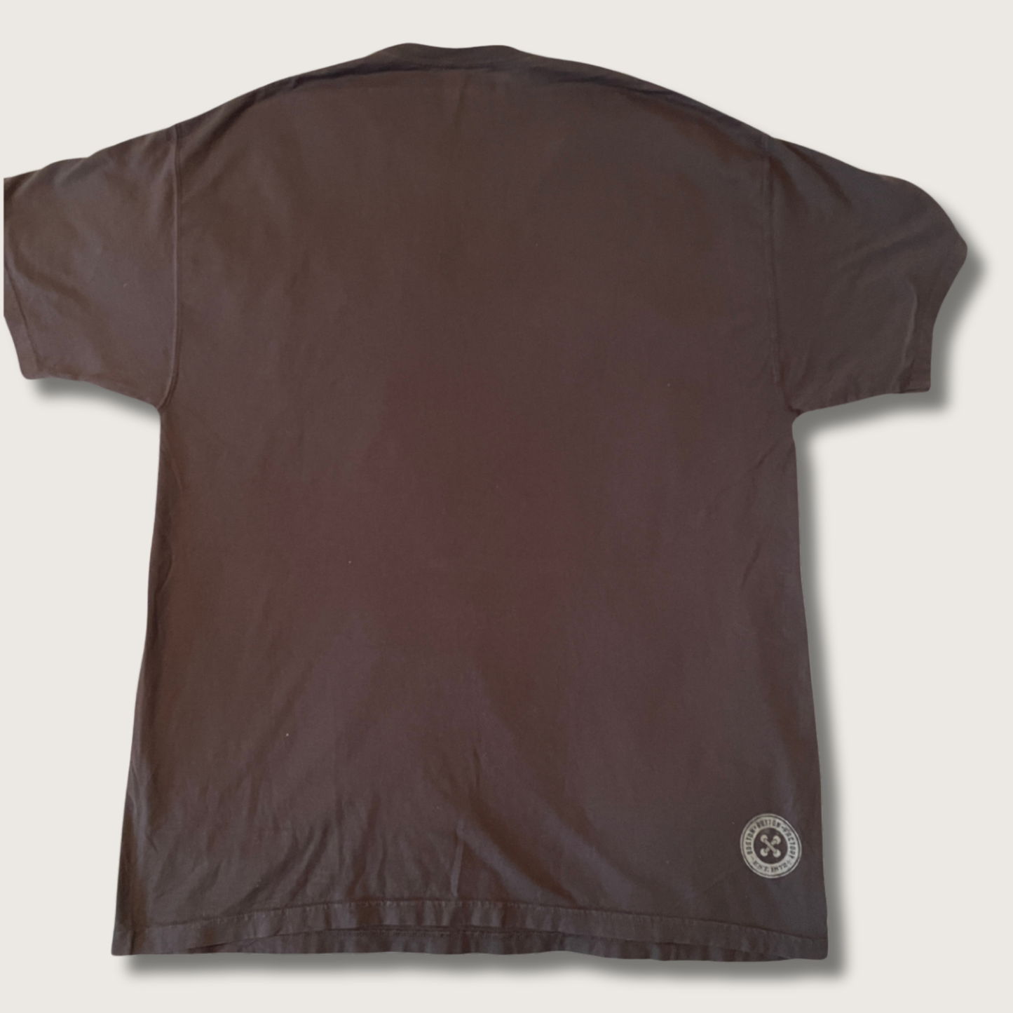 Boston Button Factory Pocket T-Shirt in Gray, Back