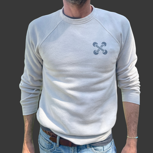 Vintage Boston Button Factory Crewneck Sweatshirt in Sand