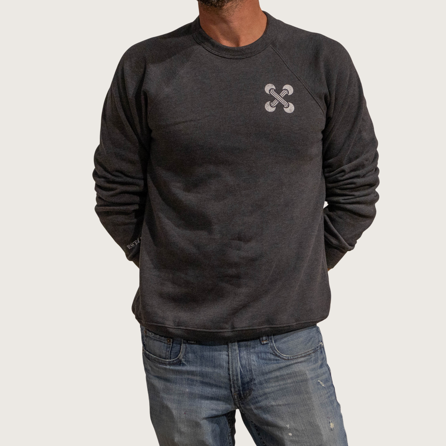 Vintage crewneck Boston Button Factory sweatshirt made from a premium cotton/poly blend..