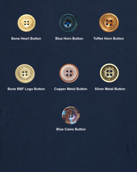 Button Selection for Boston Button Factory Mens Henley's